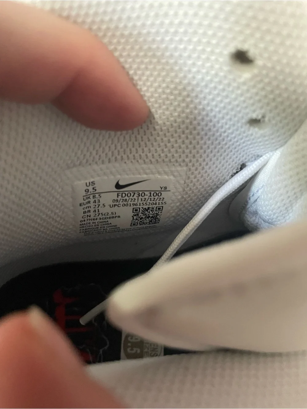 Nike Air Force 1 High ‘07 Electric White Black Crimson M 9.5 / W 11 NIB